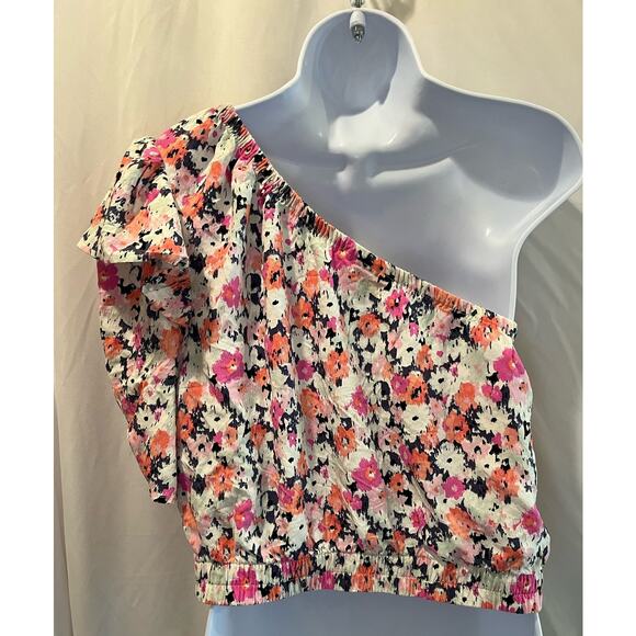 Universal Thread Asymmetrical Floral Crop Top - NWOT - Size XL - Picture 5 of 6